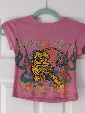 Urban Outfitters Pink Tiger Graphic Tee - Multicolor Flame
